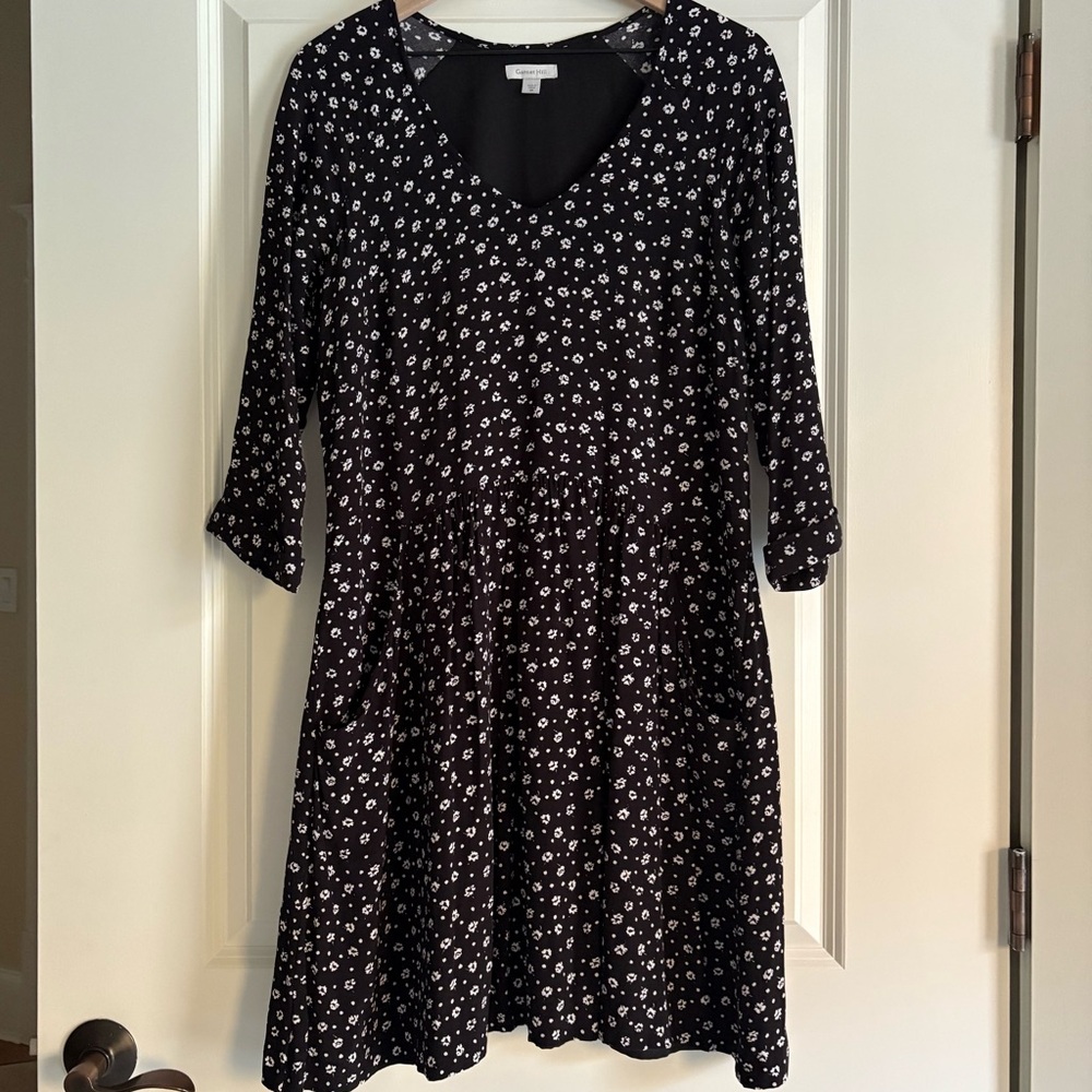 Garnet Hill Women’s V-Neck Floral Dress